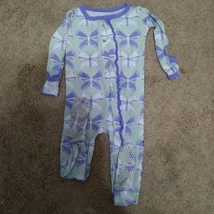 Kickee Pants Ruffle Muffin Footie -Butterflies